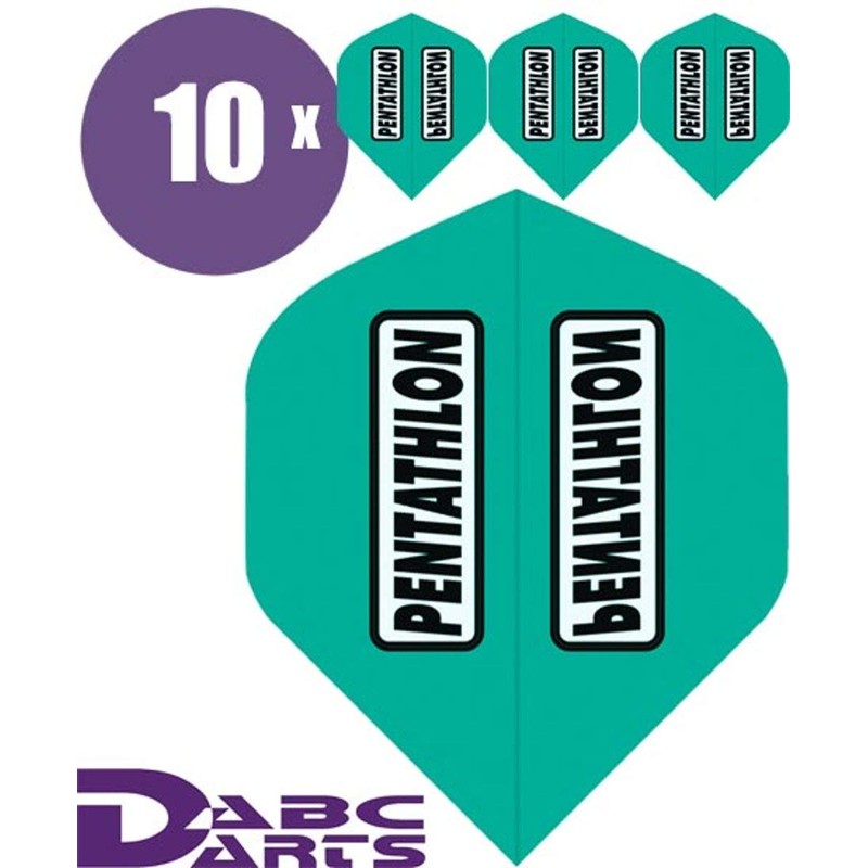 abcdarts Unisex - Adult Pentathlon Classic Dart Flights, Aqua, Classic