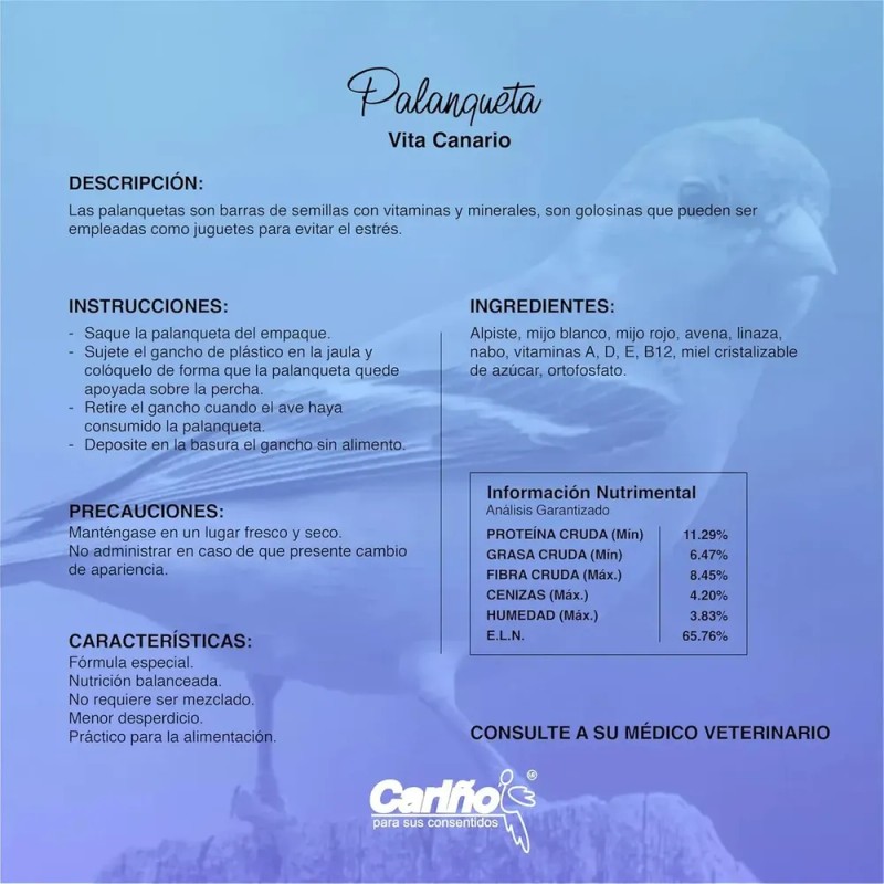Barrita Vitaminada Para Canarios 2pz Palanqueta Barra