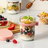 4 Pack Overnight Oats Containers with Lids and Spoons, 16