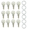 Pitertul 12PCS E114 Key for Toilet Paper Dispensers, Silver, Lock,