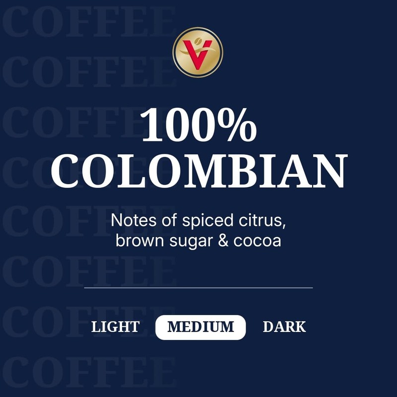 Victor Allen's Coffee 100% Colombian, Medium Roast, 80 Count, Single