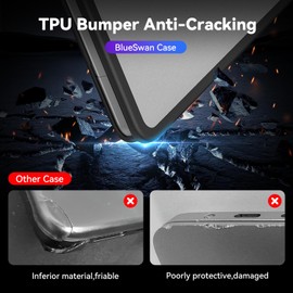 BlueSwan for MacBook Neo Case 13 Inch 2026, Model A3404 (A18 Pro Chip) Anti-Crack Rugged Protective Hard Shell Cover for MacBook Neo 13", with Keyboard Cover, Type-C, Frosted Clear