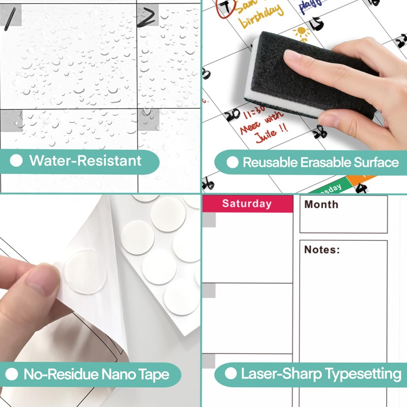 DeBiao 24" x 36" Dry Erase Wall Calendar large -