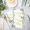JarThenaAMCS 50Pcs Miss to Mrs Cocktail Napkins Gold Foil Eucalyptus