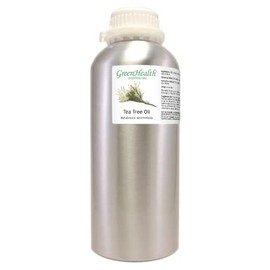 Tea Tree Essential Oil – 32 fl oz (946 ml) Aluminum Bottle w/ Plug Cap – 100% Pure Essential Oil – GreenHealth