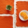 DII Quilted Farmhouse Collection Tabletop, Placemat Set, Pumpkin Spice, 6