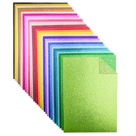 30 Sheets - Double-Sided Glitter Paper for Crafts, Colourful Glitter Paper A4-30 Colours, 250 g/m² Glitter Card, Coloured Paper Card for Crafts and Designing