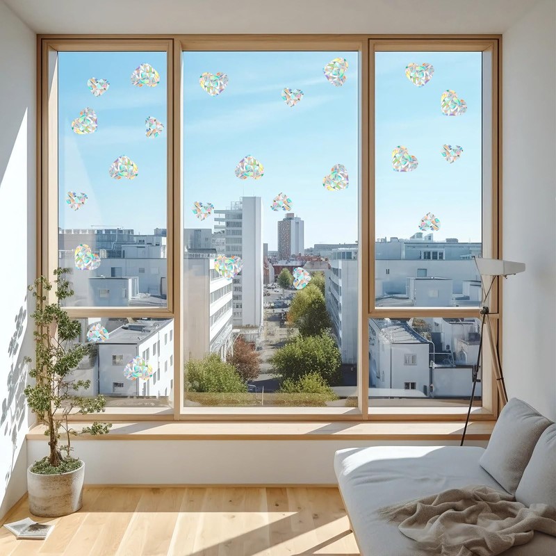55pcs Window Decals for Bird Strikes, Decorative Window Clings for