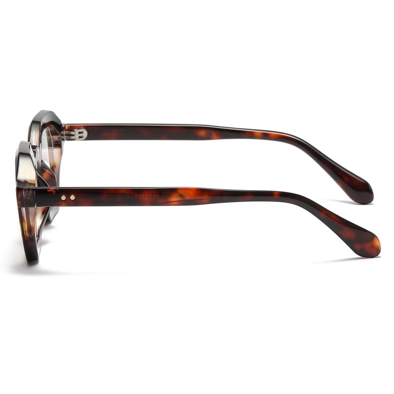 JOVAKIT Retro Octagon Frame Glasses for Women Men Vintage Polygon