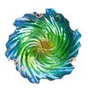 Glass Bird Bath Outdoor Birdbaths Garden Birdfeeder with Metal Stake
