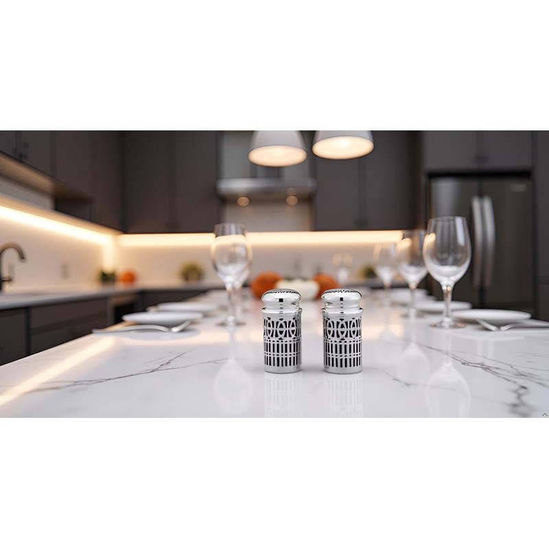 SILBERKANNE Silver Plated Salt & Pepper Shaker Set (H 7cm)
