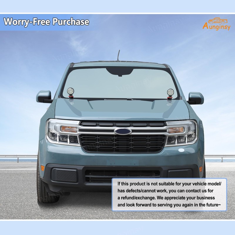Car Ditch Hood Light Mount Brackets Compatible with Ford Maverick