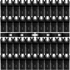 50 x Professional Saw Blades Kit Bi-Metal Oscillating Tool Accessories Multitool Quick Release for Fein Multimaster, Makita, Rockwell, Bosch Craftsmen and More