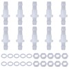 10 Packs 1/4 Thru-Bulk Bulkhead Plastic Hose Barb Fittings Plastic