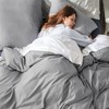 Bedsure Bed Linen 135 x 200 cm, 2-Piece Grey Bed