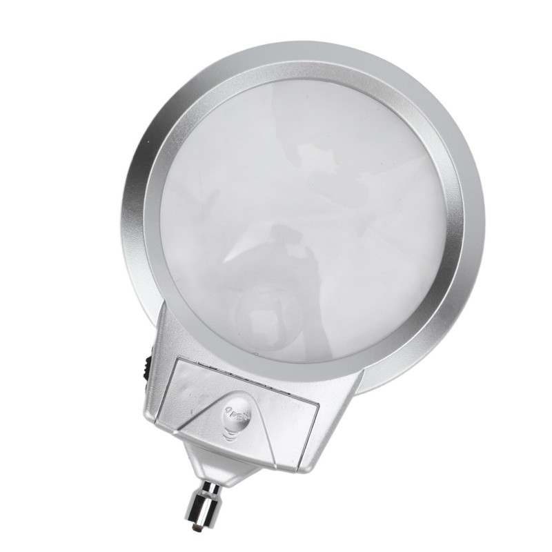 LED Illuminating Magnifier with Clamp Optical Lens Adjustment Hose Magnifying
