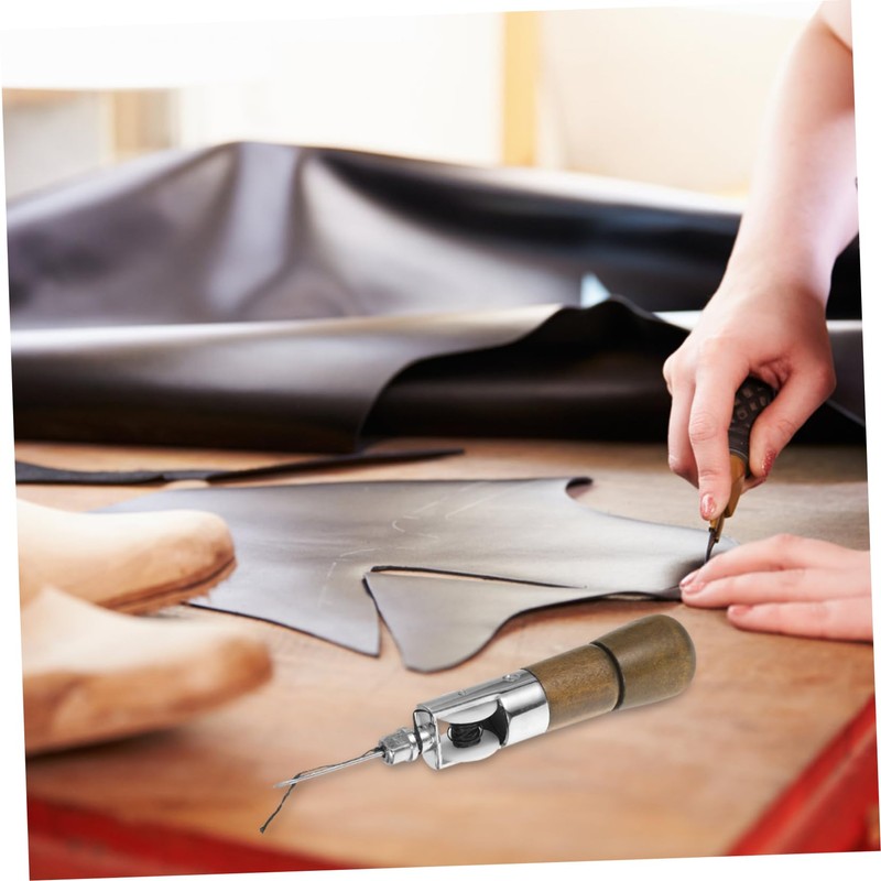 jojofuny 1 Set Leather Awl Kit Manual Leather Tools for