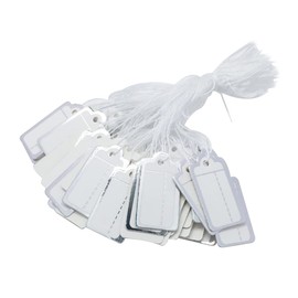 Operitacx 500pcs Small Price Tags Silver Edge Jewelry Display Cards Hanging Tags for Bracelets Earrings Necklaces for Shop Pricing Craft Projects