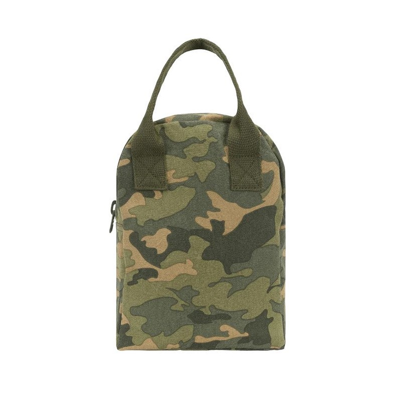 Fluf Zipper Lunch Bag (Various Designs), Gingham Blue