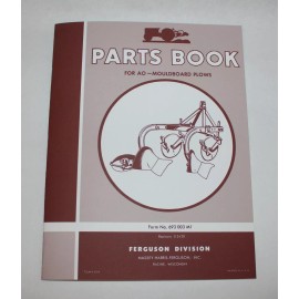Ferguson AO Moldboard Plow Parts Book / List, Part Manual, Reference Guide