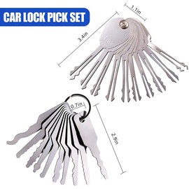 30-Piece Lock Picking Set, Stainless Steel Multifunctional Door Lock Key, Lock Pick Repair Tool, Suitable for Electric Car Locks, Filing Cabinets, Car Turntables and Doors (Flexible and Soft)