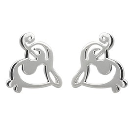 Sterling Silver Treble Clef Earrings