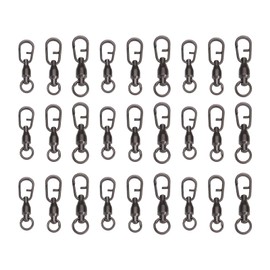 YINETTECH 30PCS Fishing Ball Bearing Swivels Stainless With Oval Split Rings For Saltwater Fresh Water Split Ring Lures Connector High Strength Snap Swivels Quick Connector