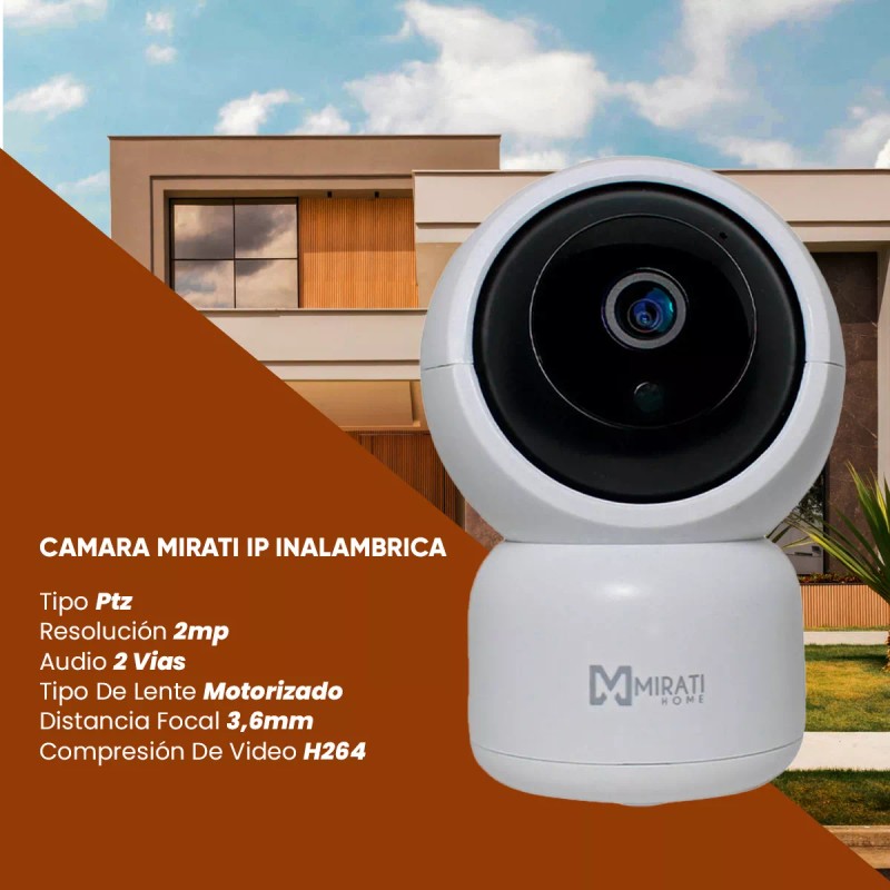 Mirati Home Camara Mirati Inalambrica 2mp Full Hd Lente 3.6mm