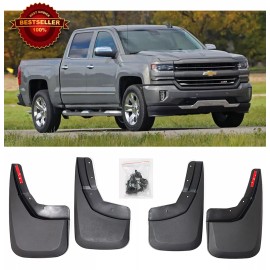 SDeelCase Factory OE Style Front Rear Mud Guards Splash Flaps For 14-19 Chevy Silverado
