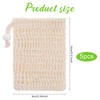 Zyghjort Soap Bag, 5 Pcs Natural Sisal Soap Saver Bag