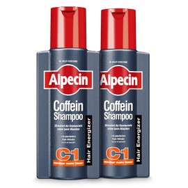 Alpecin C1 Caffeine Shampoo, 2 x 250 ml, Against Hereditary Hair Loss, Noticeably More Hair, Strengthens Hair Roots and Improves Hair Growth, Hair Care for Men, Made in Germany