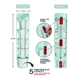 SUNGRACE K-Cup Coffee Pod Holder for Keurig, Side Mount Storage Organizer, Pe...