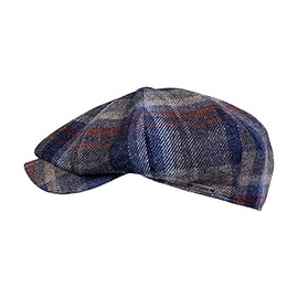 Wigens Newsboy Plaid Retro Cap Wool (101612) (61) Warm Grey