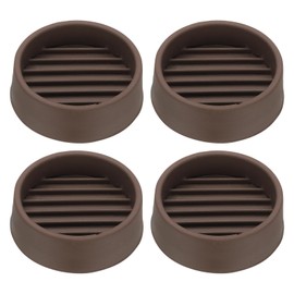 uxcell 4pcs Non Slip Furniture Pads,1.5" Round Furniture Coasters Caster Cups Furniture Feet Floor Protectors Bed Stopper for Hardwood Floors Sofa, Brown