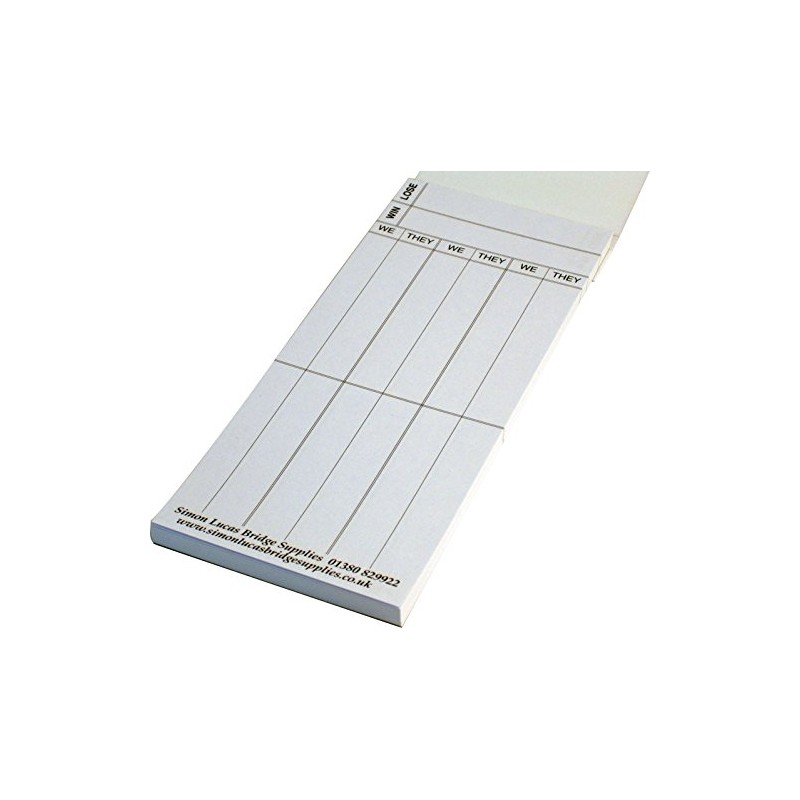 Simon Lucas Designer Bridge Score Pad - Rubber Bridge