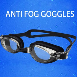 Cokomono Unisex-Schwimmbrille für Erwachsene, Anti-Beschlag, Schwarz