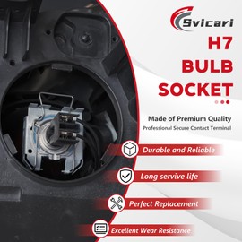 Svicari 2PCS H7 Light Bulb Socket Retainer Holder Adapters Compatible with Ford VW Mercedes Opels Suitable for H7 HeadLight Halogen HID LED Lamp Bulbs Plug Holder Connector Base