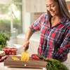 Adaptive One Handed Cutting Board with Peeler,Bread Stops & Steel