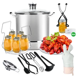 LINMAGCO Canning Supplies Starter Kit - Canning Pot, Water Bath Canner with Lid & Steam Canner with Rack