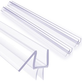 MiFacie Door Bottom Seal, 2 PCS Frameless Door Seal, Ultra Clear Shower Door Seal Strip, Stop Shower Leaks and Create a Water Barrier(1/4" x 39")
