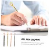 Operitacx Gel Pen Collection 0.7mm Metal Crown Pens for Kids