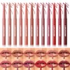 LANGMANNI 12 Colors Sculpting Matte Velvet Lip Liner Set,Smooth Creamy