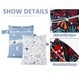 2PCS/Set 18 x 25cm Small Waterproof Wet Bag Stroller Hanging Organizer Bag - Perfect for Baby Necessities & Travel Essentials