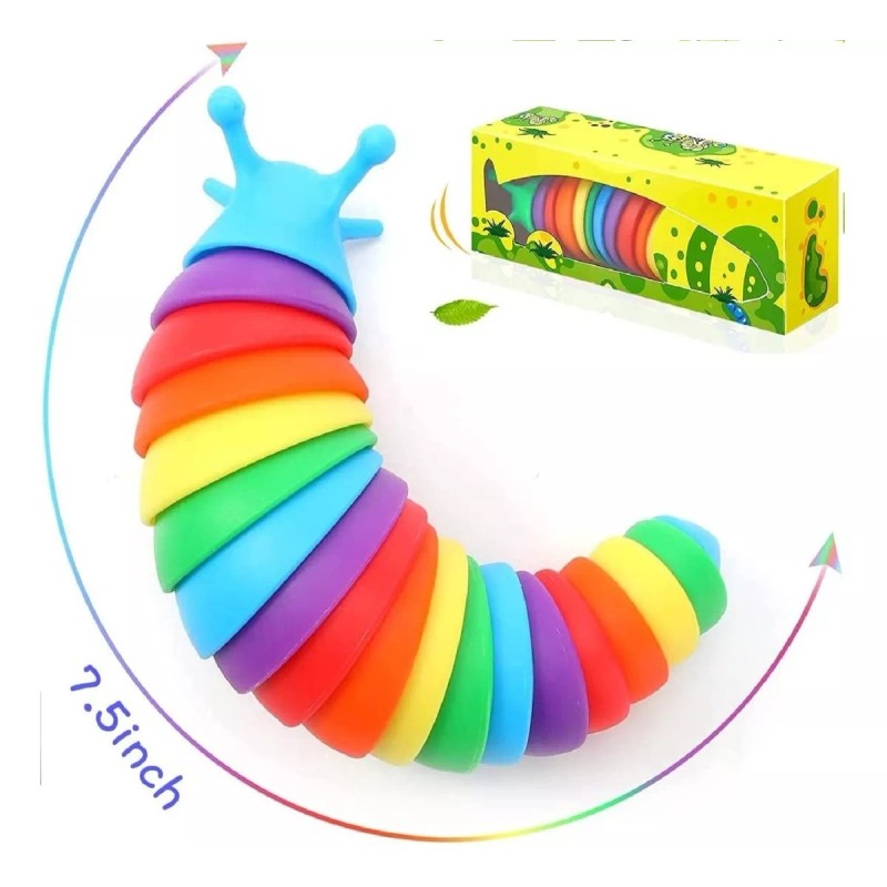 KFMX Juguete Gusano Babosa Antiestrés Sensorial Bebe Colores