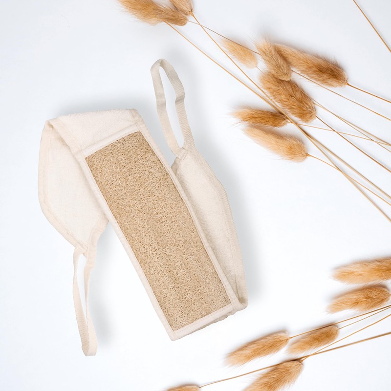 Niyok® Massage Belt on Loofah & Cotton • Back Scrubber