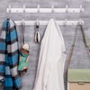 Fecraf Coat Hooks, White Coat Hooks Heavy Duty, Wall Mounted