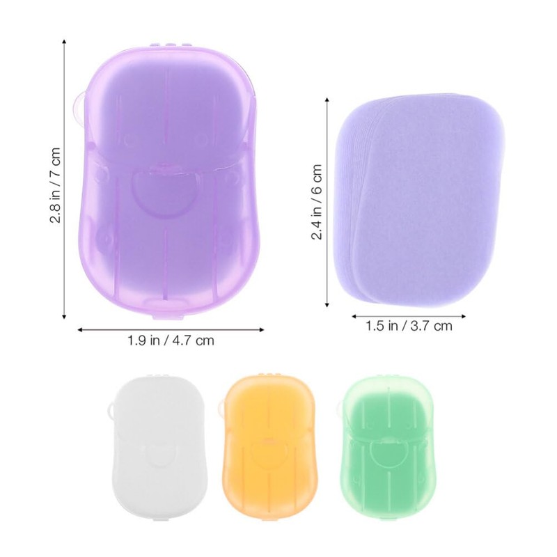 Sosoport 4 Pack Pp Material Soap Sheets Portable Hand Wash