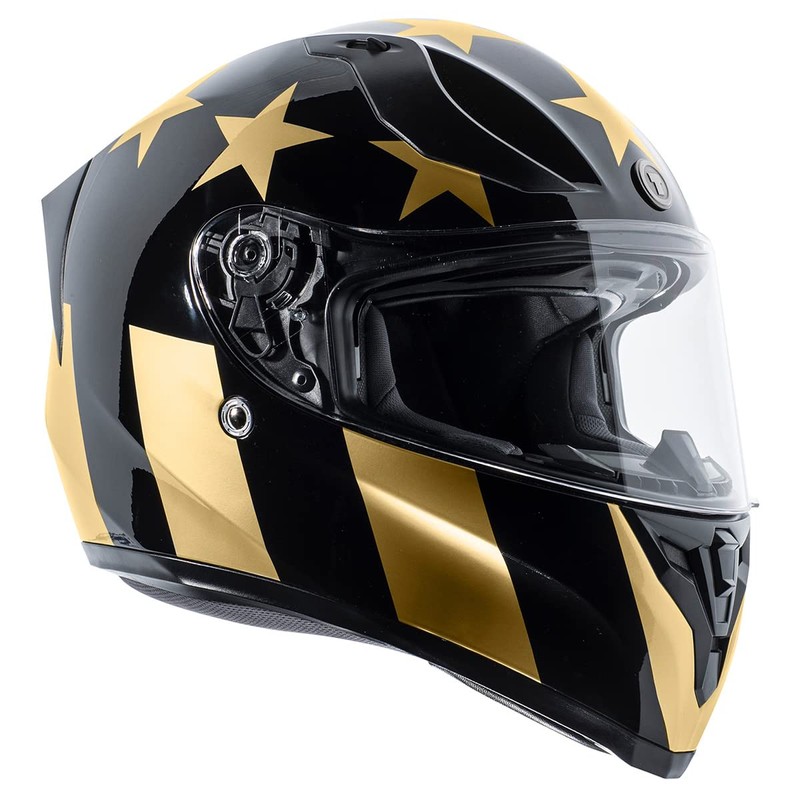 Torc T-15 Full Face Stay Gold Helmet (Gloss Black -