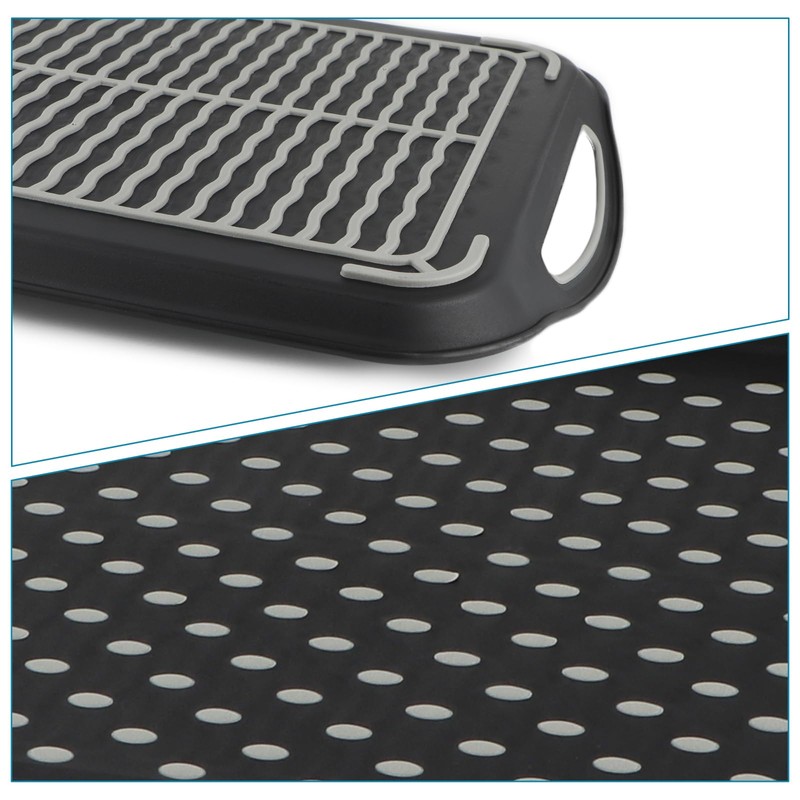 MDLUU Large Non-Slip Serving Tray with Handles, Food Serving Platter,