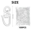 Curtain hooks, pack of 100 transparent folding hooks, universal clip-on
